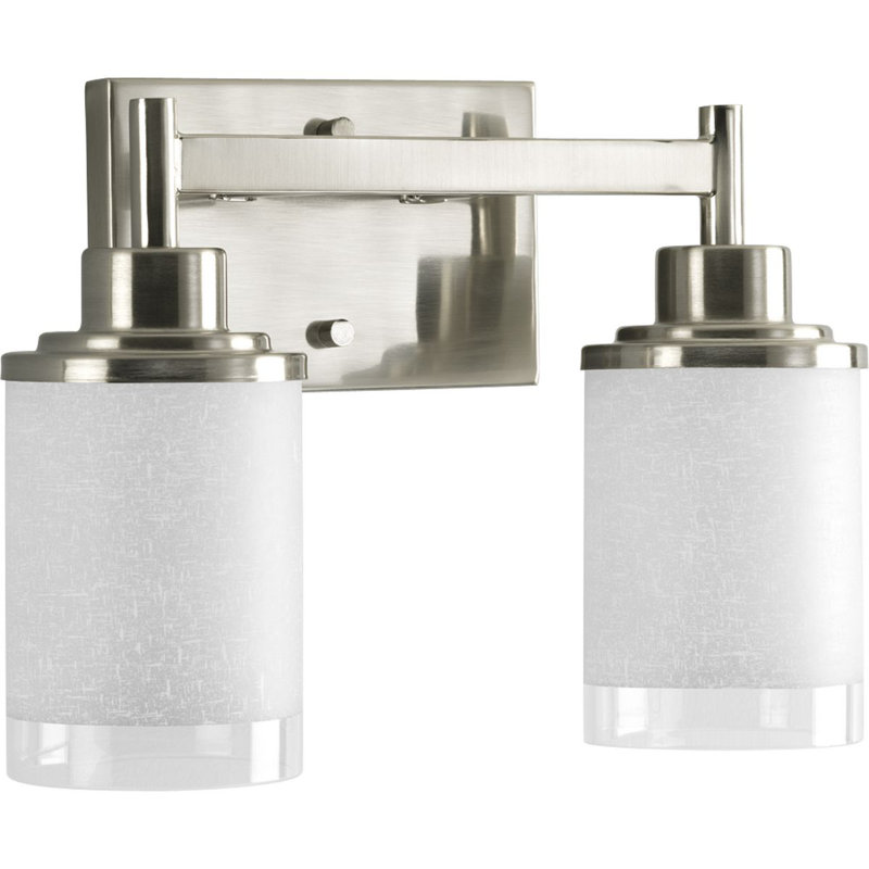 Éclairage pour meuble-lavabo en nickel brossé 2 lumières Nash