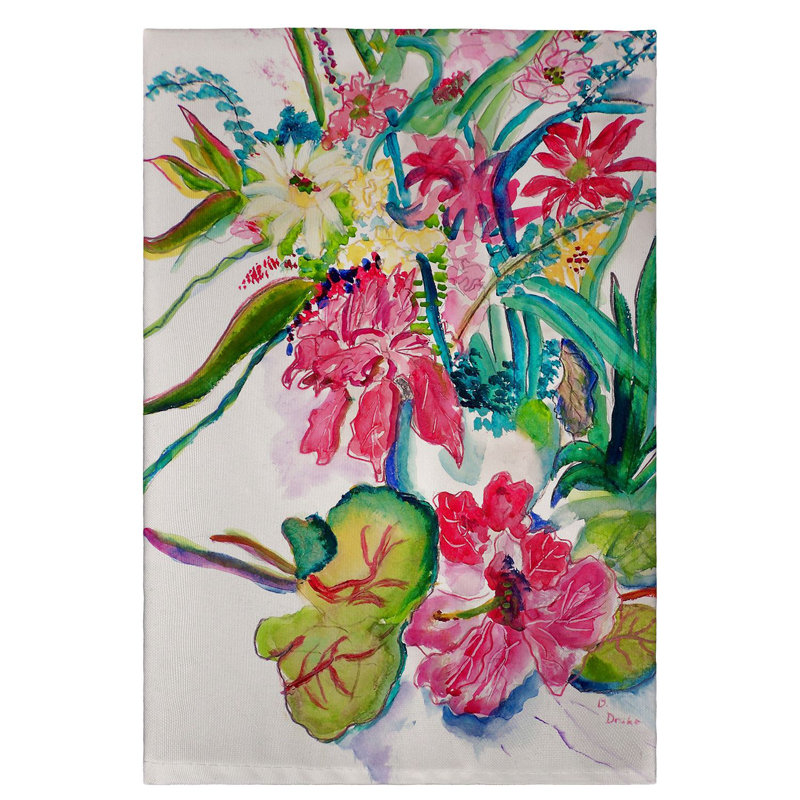 Serviette à main multi-fleurs