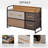 5-Drawer Dresser, Fabric Chest Of Drawers, 2-Tier Storage Organizer For Bedroom Entryway, Tower Unit With Steel Frame Wooden Top, Maple Wood