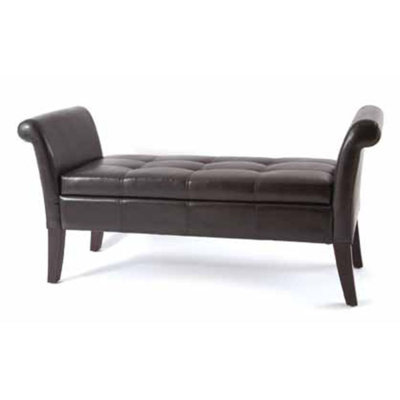 Banc de rangement en faux cuir