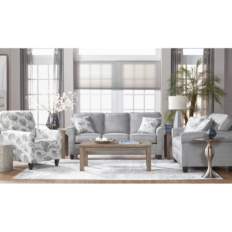 Meerab Rolled Arm Sofa Bed, Rumble Smoke, 39" H x 83" W x 39" D
