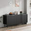 Buffet de cuisine moderne scandinave à porte en alcôve avec armoire de rangement de 68 po; lumières DEL incluses-664351152