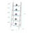 Natrona 72.5" H x 25.25" W Solid Wood Ladder Bookcase-378911090