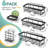 6 Pack  Capacity Bathroom Organizers and Storage, Adhesive Shower Caddy, Large No Drilling Wall-Mounted Basket, Black