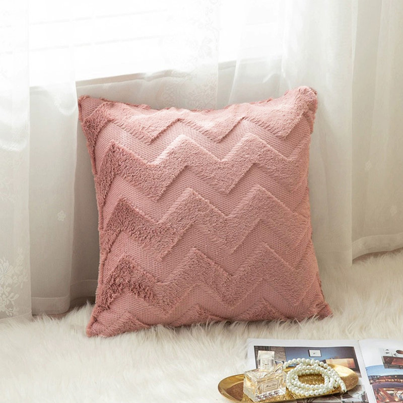 Masafumi Cotton Square Cushion, Pink