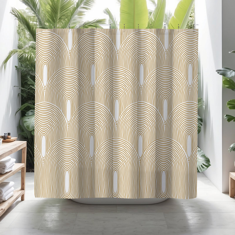 Coco Shower Curtain, Mustard