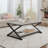Coffee Table for Living Room, 2 Tier Tea Table, Industrial Metal Wood Coffee Table with Storage, Farmhouse Wooden Rectangle Center Table for Office Bedroom-1692897876-1677808929