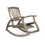 Chaise berçante d'extérieur en bois d'acacia avec repose-pieds rétractable