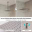 Système de douche double à 3 fonctions avec pluie, tête réglable et baguette manuelle (valve incluse)-113407345