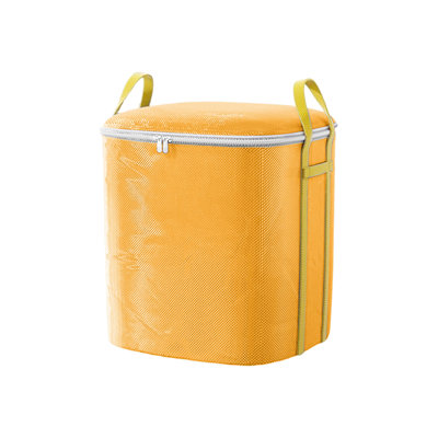  Grands sacs de rangement, organisateurs et rangement de garde-robe robustes, bacs de rangement pliables pour vêtements avec couvercles, contenants de rangement pour couverture, édredon, oreiller, literie (orange, L)