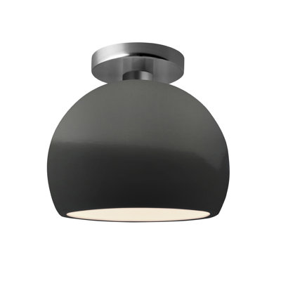 Single Light Ceramic LED Semi Flush Mount