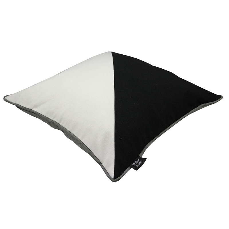 Liana Patchwork Square Cushion, Black/White, 60 x 60cm, Polyester