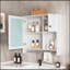 Armoire de salle de bain murale polyvalente avec tablettes réglables et porte miroir pour un rangement amélioré