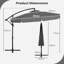 290 cm W X 290 cm D Octagonal Tilt Cantilever Parasol with Crank Lift-208343473