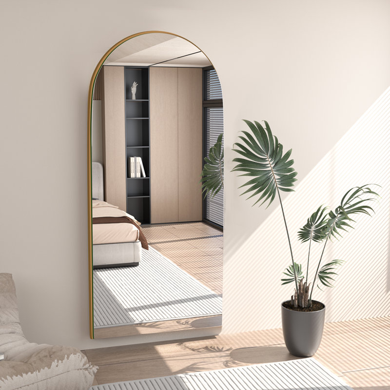 Miroir sur pied pleine longueur Classic, H 65 po x l 22 po, Or