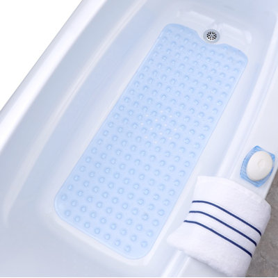 Extra Long Non-Slip Bathtub Mat with Suction Cups