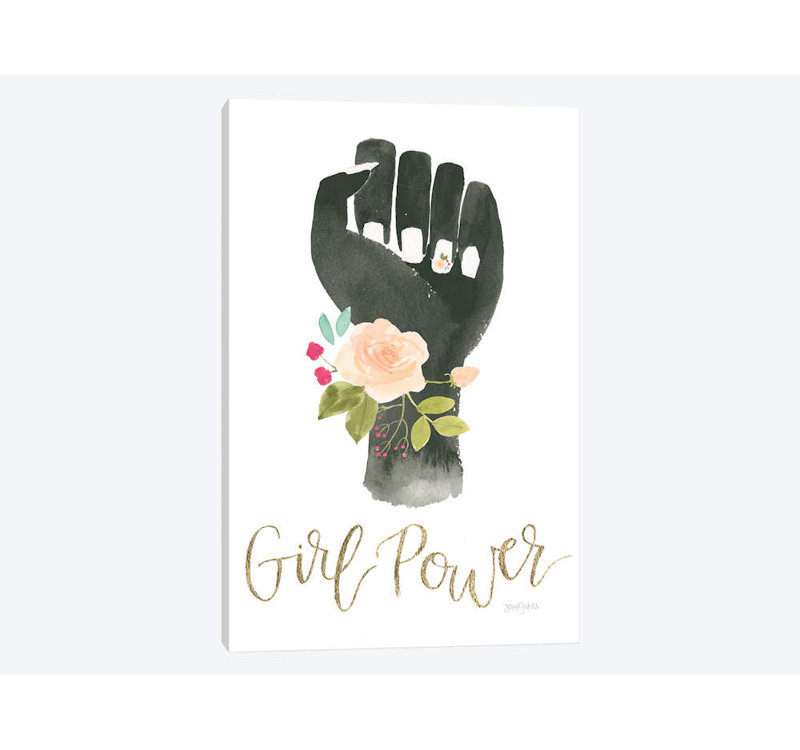 «Girl Power XI», impression sur toile tendue, H 12 po x l 8 po x P 0,75 po, Toile tendue, Pas de tapis