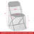 Polyester Folding Chair Covers, White-88880831