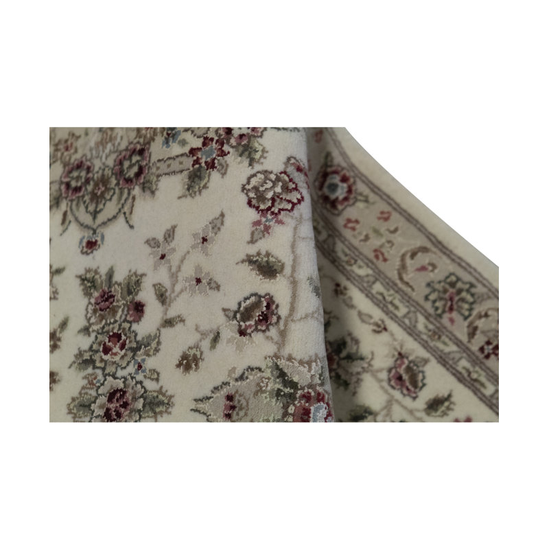 Oriental Area Rug in Ivory/Red/Light Green