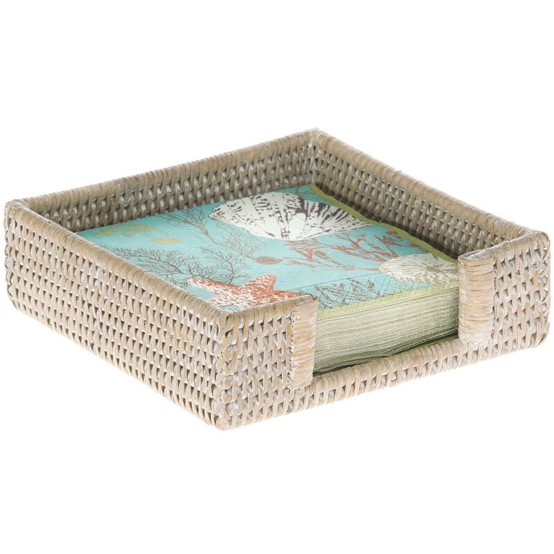 Porte-serviettes en papier Everard, Blanc délavé