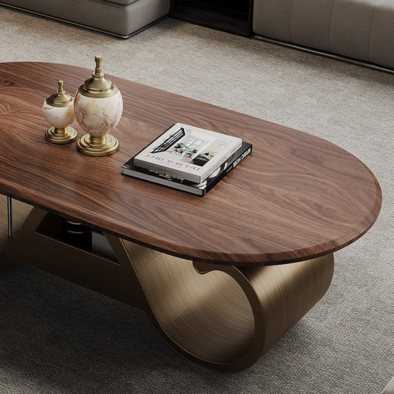 High-end simple solid wood creative coffee table, 17.72" H x 55.12" W x 27.56" D