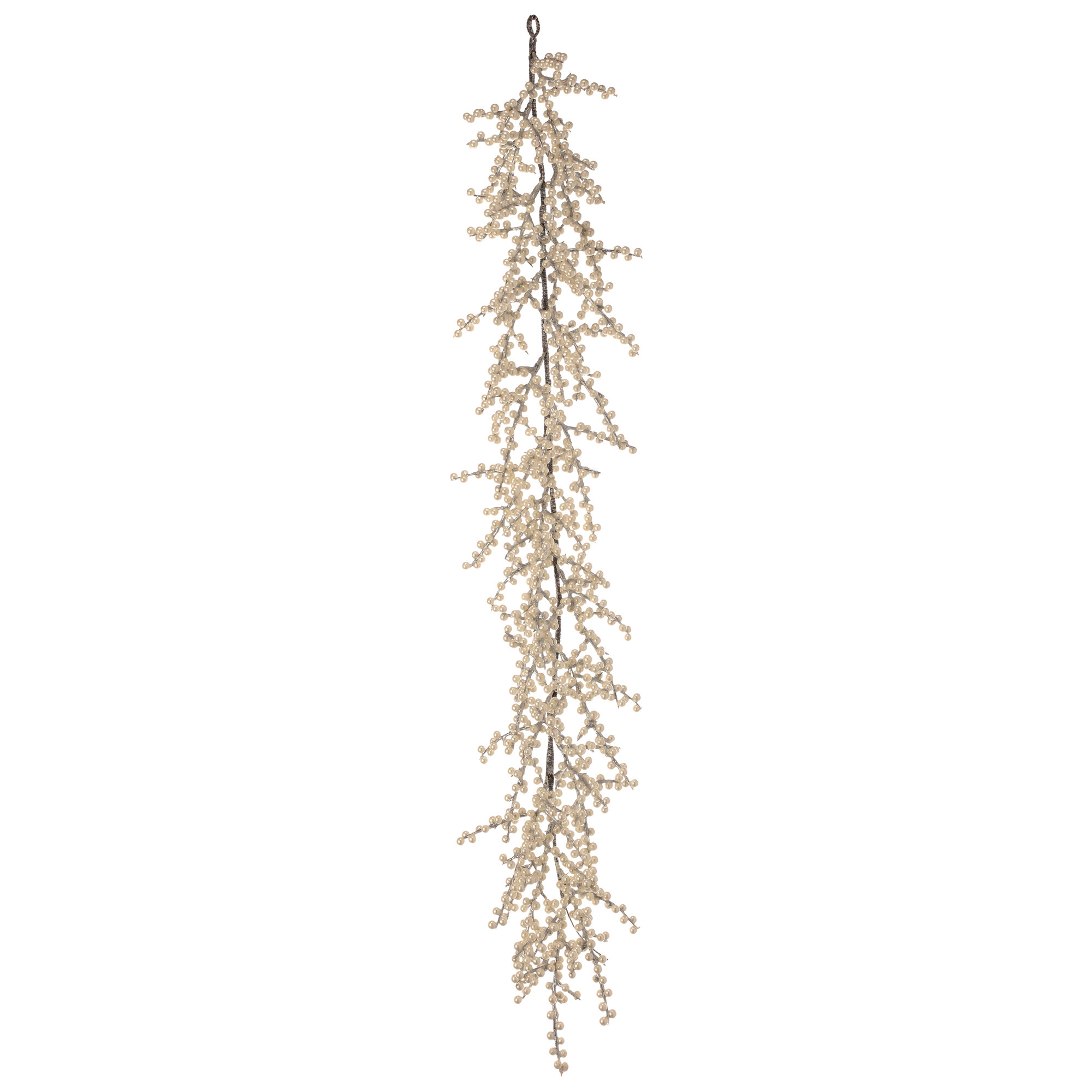 48" Waterproof Winter Berry Garland, White