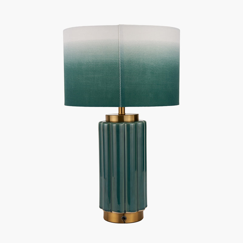 Lushan Ceramic Table Lamp, Green