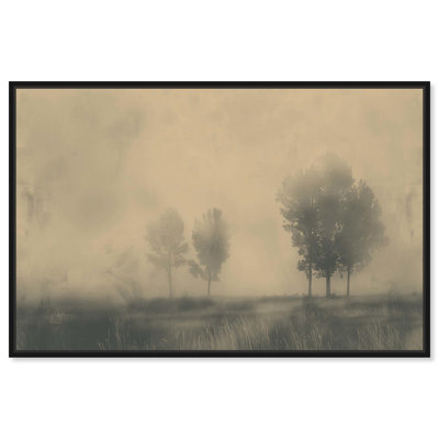 Perdus dans les arbres brumeux, illustration rétro sur toile par Art Remedy
