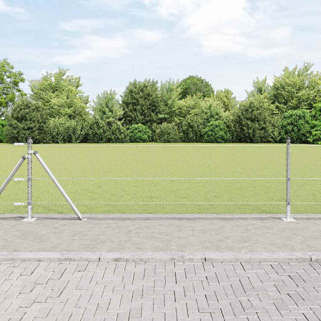 Vidaxl Fence With Posts PVC-Coated Steel