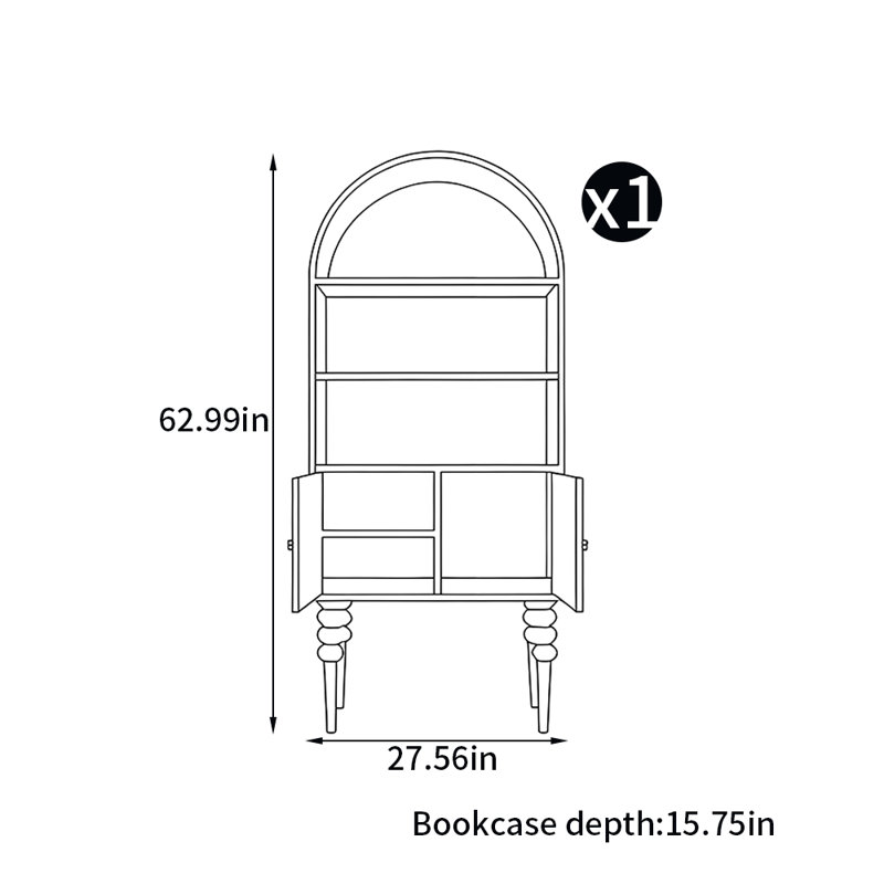 Medieval style bookcase