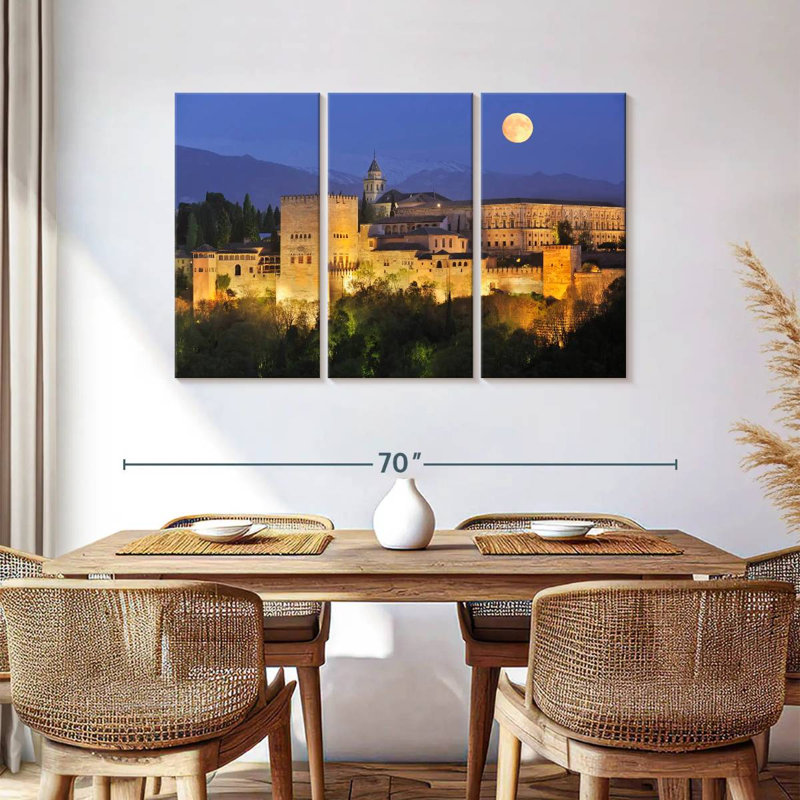 Camion pleine lune au palais de l'Alhambra, H 36 po x l 57 po