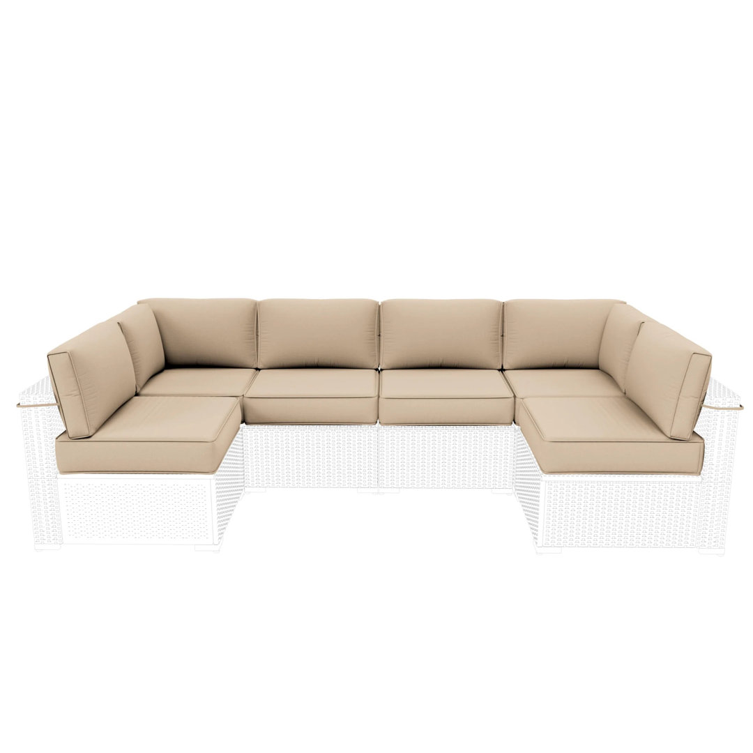 14-Piece Outdoor 5" Replacement Cushion Set Seat/Back Cushion，26'' W X 26'' D，Only Cushions Hokku Designs Cushion 