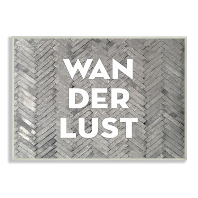 « wanderlust patterned briques », art textuel