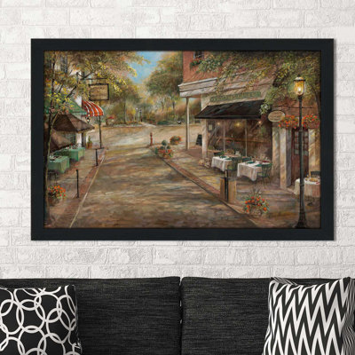 « my type of town ii », reproduction de peinture à l’huile encadrée