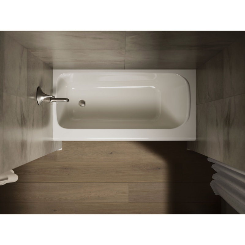 Avec 60 In. X 30 In. Alcove Bath, Left Drain, Off White, Left