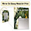 Cermenho Boho Botanical Oasis Palm - miroir décoratif tropical, botanique, miroir mural floral, impression d'art en métal-1730588751