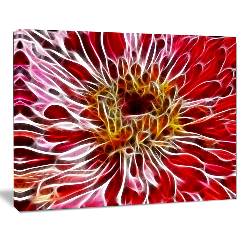Fleur rouge foncé, impression sur toile tendue, H 30 po x l 40 po x P 1 po