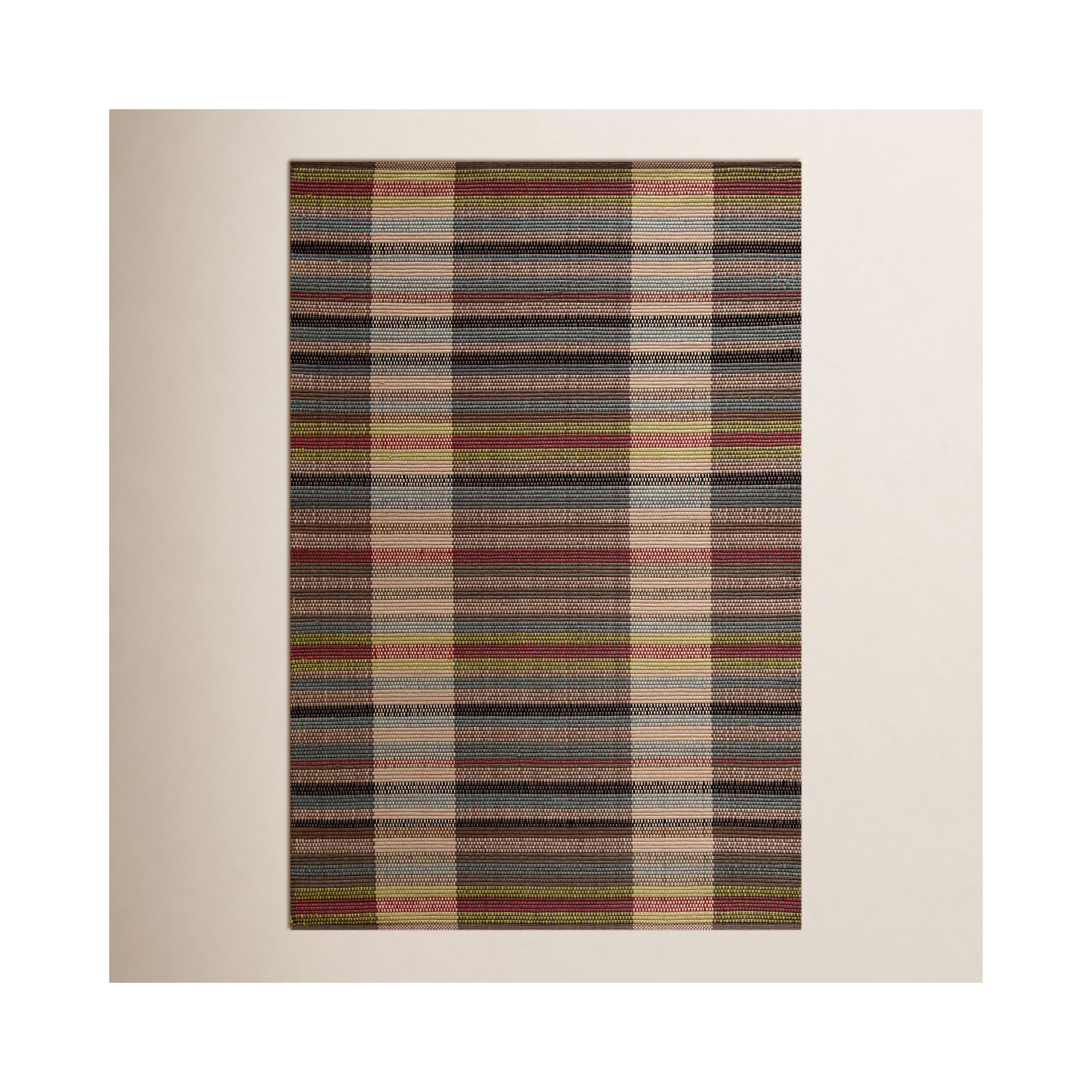 Swedish Rag Handwoven Indoor/Outdoor Rug, Rectangle 4' x 6'