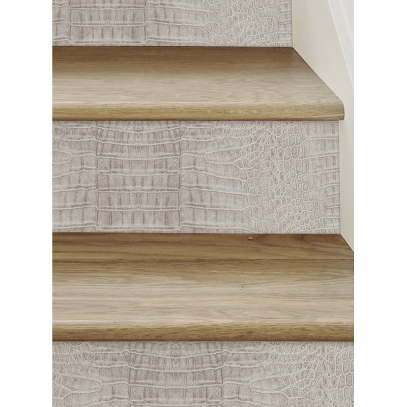 Adhésif décoratif crocodile, Beige, H 7,5 po x l 48 po