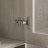 Elegant Glass Display Cabinet With Gold Handles And Storage Drawers