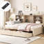 Lit de jour simple avec buffet, port, 2 tiroirs, charge naturelle-1918784448