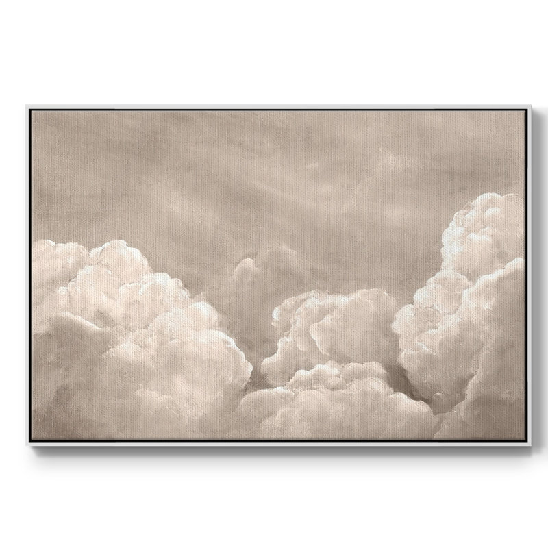 Painted Clouds II, reproduction d'art sur toile, H 17 po x l 25 po x P 2 po, Blanc