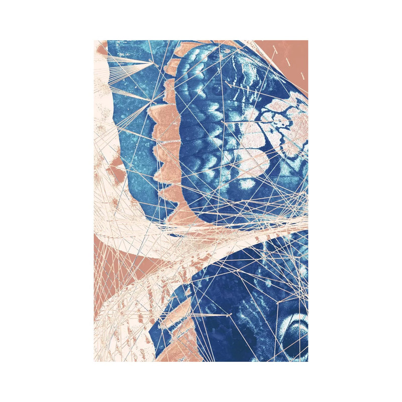 Butterfly Triptych I - Painting on Canvas, Wrapped Canvas, 30.48cm H x 20.32cm W x 1.91cm D