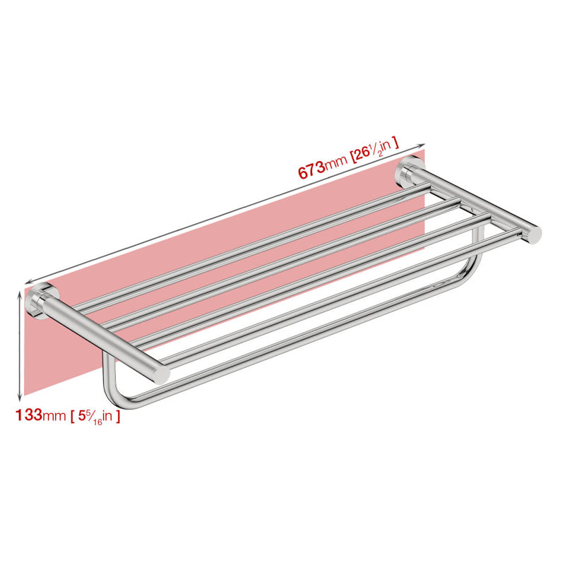 Towel Rack, Polished Stainless Steel