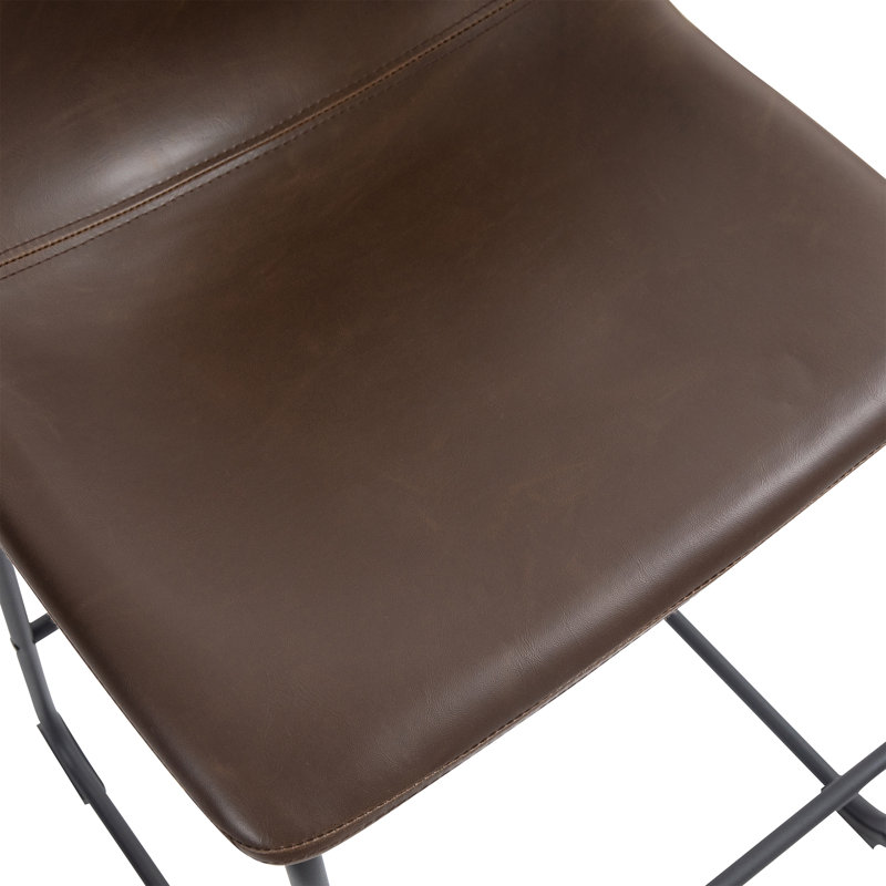 Tabouret de bar et de comptoir Julienn, Marron, Tabouret de comptoir (siège d’une hauteur de 23
