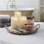 Wavy Top LED Unscented Wax Flickering LED Pillar Candles