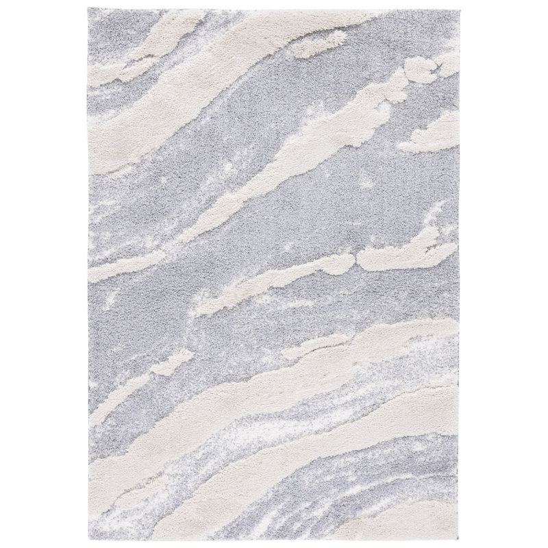 Hi-Lo Shag Performance Abstract Rug, Runner 2'2" x 8'