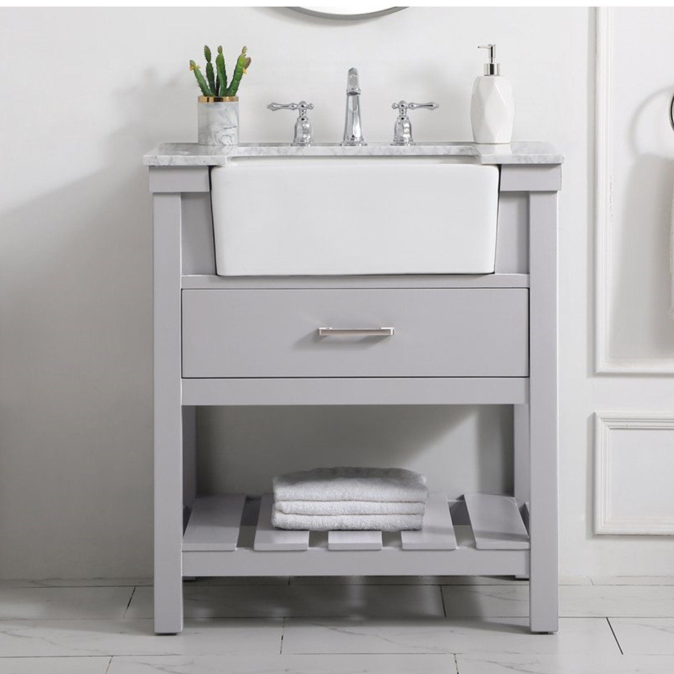 Pelaghia 30'' Single Bathroom Vanity, Gray