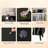 Mathea Record Player Stand with Open Storage with LED Light up to 300 Albums-785468876