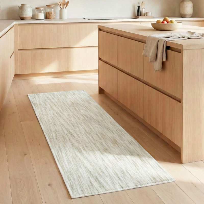Tapis de couloir lavable 2 x 21 po Moor, Albâtre crème, 2 pi 2 po x 21 pi